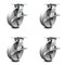 Service Caster 8 Inch Heavy Duty Semi Steel Caster Set with Roller Bearings and Brakes SCC SCC-35S820-SSR-SLB-4 - alternate 1